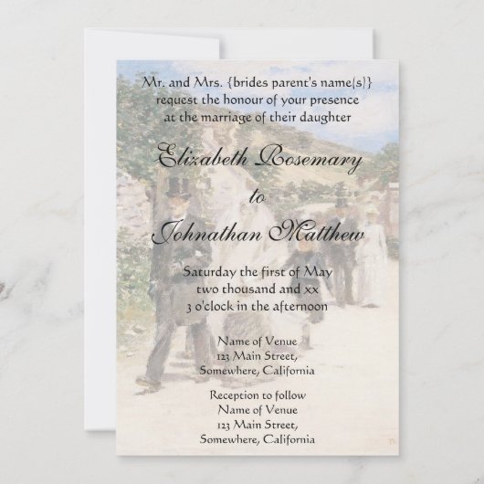 Weddenmars door Theodore Robinson Kaart (Achterkant)