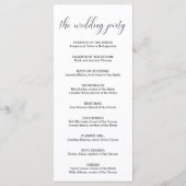 Weddenmassa/ceremonieprogramma Fan Programmakaart (Achterkant)