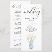 Weddenmassa/ceremonieprogramma Fan Programmakaart (Voorkant / Achterkant)