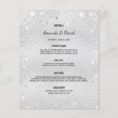 WeddenMenu zilveren glitter-stofliefdesverhaal (Voorkant)