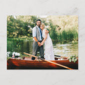 Weddenminimalist 3 Foto QR RSVP Enclosure Kaart (Achterkant)