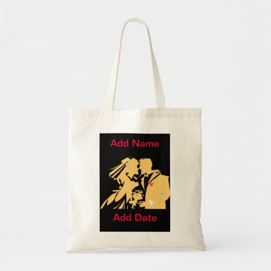 Weddenpaar Silhoutte Tote Bag (Voorkant)