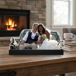 Weddenparen Foto Cutout Sculpture Staand Fotobeeldje