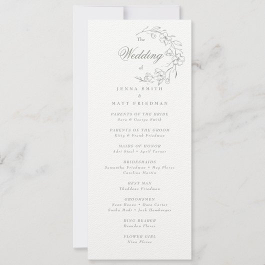 Weddenprogramma (Voorkant)