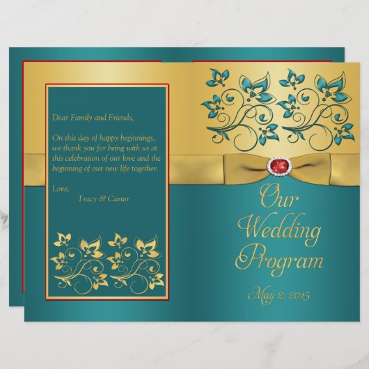 Weddenprogramma (Voorkant / Achterkant)