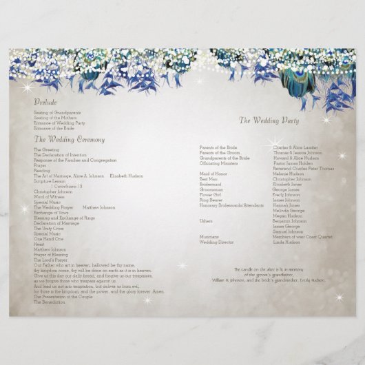 Weddenprogramma (Achterkant)