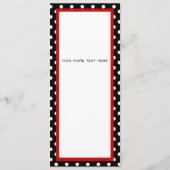 Weddenprogramma Black White Polka Dots Programmakaart (Achterkant)