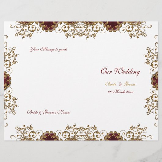 "Weddenprogramma" Bourgogoud (Achterkant)