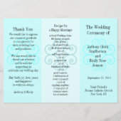 Weddenprogramma Brochure Blue Curl Programmakaart (Voorkant)