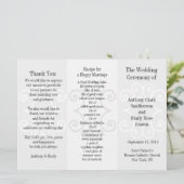 Weddenprogramma Brochure Gray Curl Programmakaart (Staand voorkant)