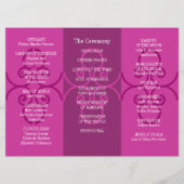 Weddenprogramma Brochure Pink Curl Programmakaart (Achterkant)