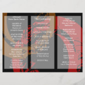 Weddenprogramma Brochure Red Brown Ring Programmakaart (Achterkant)