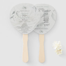 Weddenprogramma | Chic Boho Waterverf Dahlia Handwaaier