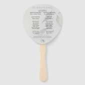 Weddenprogramma | Chic Boho Waterverf Dahlia Handwaaier (Achterkant)