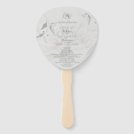 Weddenprogramma | Chic Boho Waterverf Dahlia Handwaaier