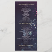 Weddenprogramma Chic Mason Jar Paars String Light Programmakaart (Achterkant)