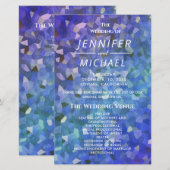 Weddenprogramma | Crystal Blue Lavender (Voorkant / Achterkant)