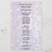 Weddenprogramma | Elegant Bokeh Lights (Achterkant)