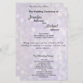 Weddenprogramma | Elegant Bokeh Lights (Voorkant / Achterkant)