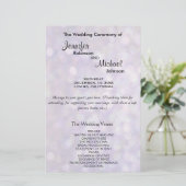 Weddenprogramma | Elegant Bokeh Lights (Staand voorkant)