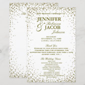 Weddenprogramma | Glitter-Confetti (goudglitter) (Voorkant / Achterkant)