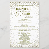 Weddenprogramma | Glitter-Confetti (goudglitter) (Voorkant)