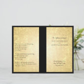 Weddenprogramma Gold Foil look Stars Confetti (Staand voorkant)