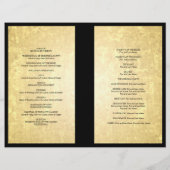 Weddenprogramma Gold Foil look Stars Confetti (Achterkant)