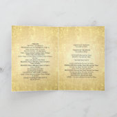 Weddenprogramma Gold Foil look Stars Confetti Programma (Binnen)