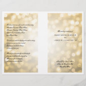 Weddenprogramma Gold Glitter Lights (Voorkant)