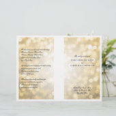 Weddenprogramma Gold Glitter Lights (Staand voorkant)