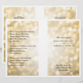 Weddenprogramma Gold Glitter Lights (Voorkant / Achterkant)