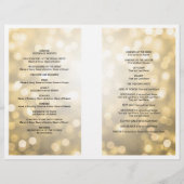 Weddenprogramma Gold Glitter Lights (Achterkant)