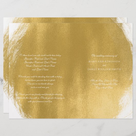 Weddenprogramma Gold Paint Kijk (Voorkant / Achterkant)