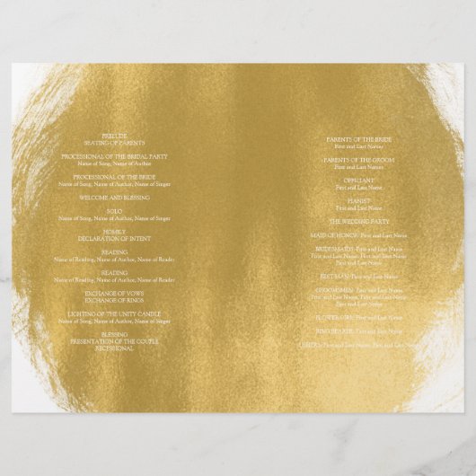 Weddenprogramma Gold Paint Kijk (Achterkant)