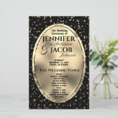 Weddenprogramma | Goud en zwart (Staand voorkant)
