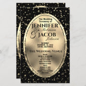 Weddenprogramma | Goud en zwart (Voorkant / Achterkant)