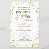 Weddenprogramma | GoudConfetti (Voorkant)