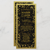 Weddenprogramma | GoudConfetti Programmakaart (Voorkant / Achterkant)