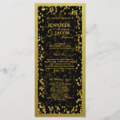 Weddenprogramma | GoudConfetti Programmakaart (Voorkant)