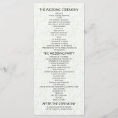 Weddenprogramma gouden anananappel programmakaart (Achterkant)