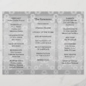 Weddenprogramma Grey Floral Flyer (Achterkant)