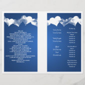 Weddenprogramma Grunge Hearts Blue (Achterkant)