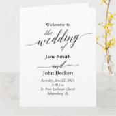 Weddenprogramma Kaart (Gele Bloem)