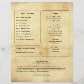 Weddenprogramma krant Style Flyer (Achterkant)