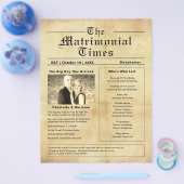 Weddenprogramma krant Style Flyer (Enkel)