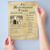 Weddenprogramma krant Style Flyer (Hand)