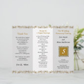Weddenprogramma-map Gold Leaf (Staand voorkant)