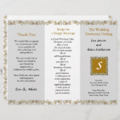 Weddenprogramma-map Gold Leaf (Voorkant / Achterkant)