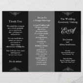 Weddenprogramma map Klassiek donkergrijs (Voorkant)